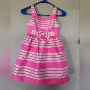 Lilly Pulitzer Pink and White Striped Formal Dress